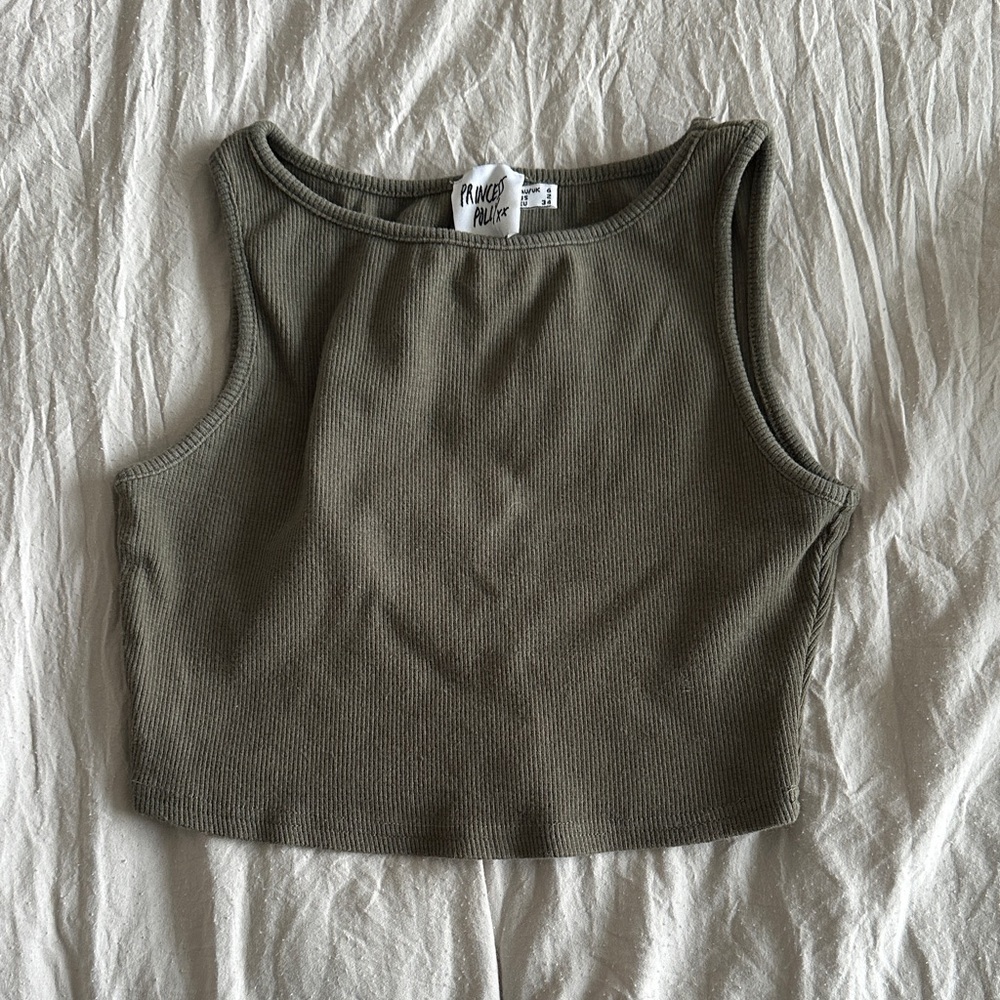 Princess Polly Olive Tank Top